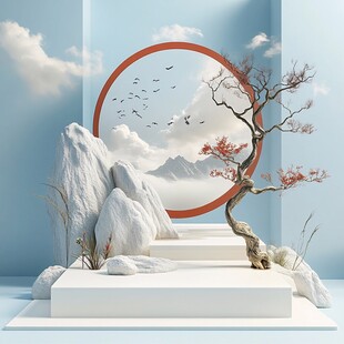 中式山水艺术展示空间