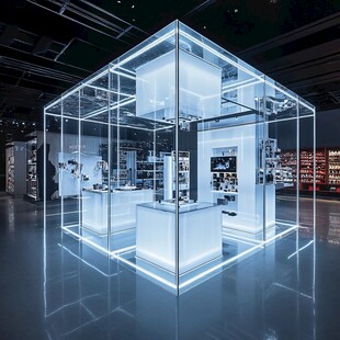 透明玻璃立方体科技展示空间