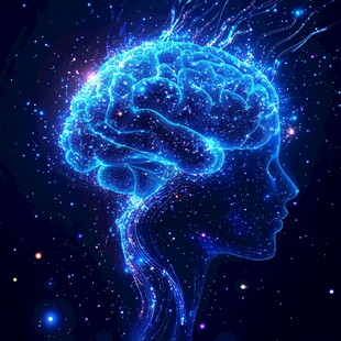 梦幻脑形光影艺术图像