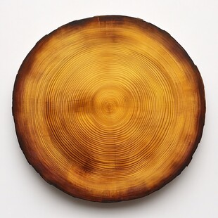 圆形木片纹理特写