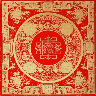 中式红金传统花纹图案
