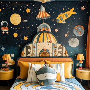 梦幻太空主题儿童房