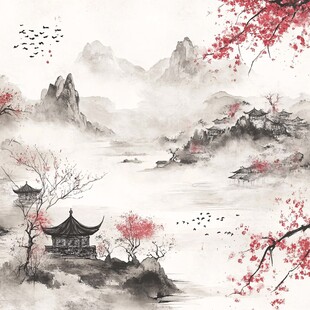 水墨山水间的诗意江南