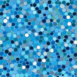 蓝色圆点马赛克图案背景