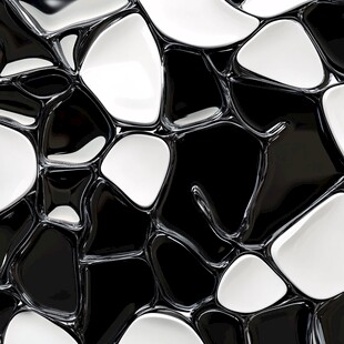 黑白几何拼接抽象纹理图案