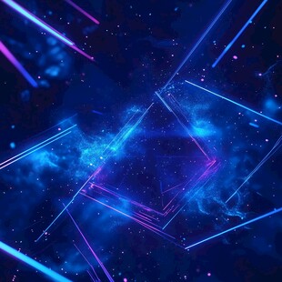 梦幻科技感的光效宇宙空间