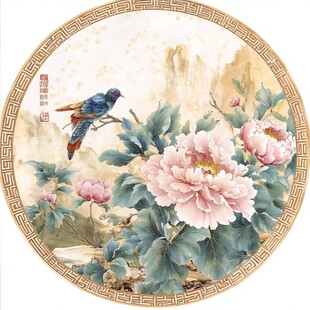 花鸟牡丹图 中式典雅风情