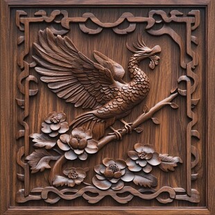 凤凰木雕 花鸟间的古典艺术