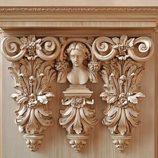 欧式木雕装饰 精致女神像
