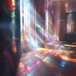 梦幻光影洒落复古室内空间