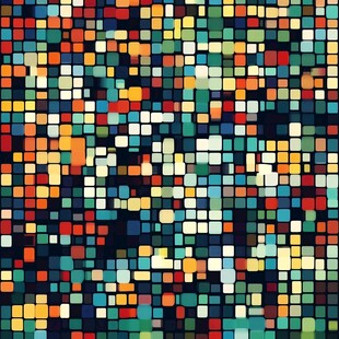 多彩像素马赛克背景图案