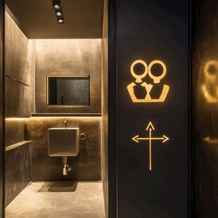 现代简约风无性别卫生间