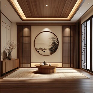 中式禅意茶室室内雅致空间