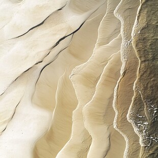 海岸沙滩纹理 自然之美