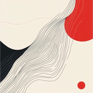 抽象线条几何图形艺术画