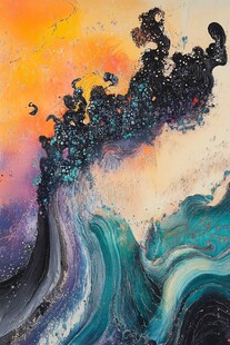 梦幻流体艺术抽象画