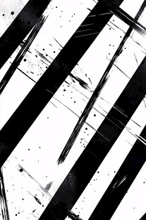 黑白笔触条纹抽象背景图