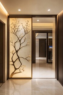 中式雅致屏风隔断玄关美