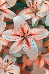 美丽斑点百合花绽放