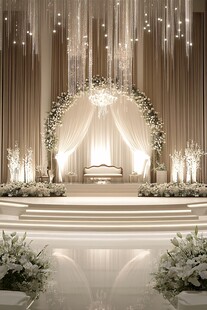 浪漫优雅的婚礼舞台布置