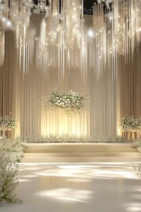梦幻米色系婚礼浪漫舞台