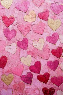 粉色爱心纹理背景图案