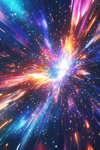 绚丽宇宙星空能量爆发