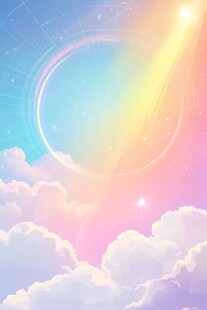 梦幻天空云端绚丽光影