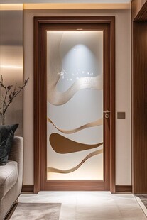 现代简约风格艺术玻璃房门