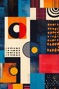 几何抽象艺术风格图案设计