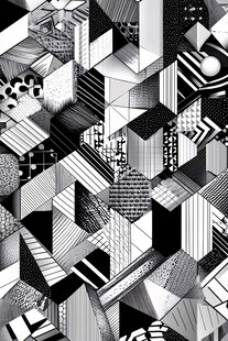 黑白几何抽象图案纹理