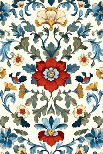 复古花卉图案精美壁纸