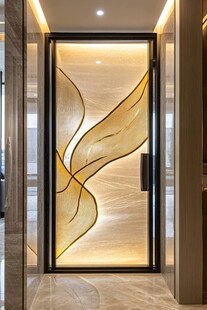 时尚艺术玻璃门设计