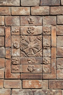 古砖雕花墙面艺术纹理