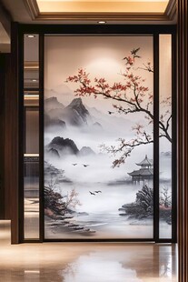 中式山水屏风 尽显典雅意境