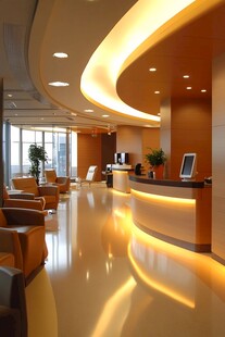 现代时尚的大厅接待区设计