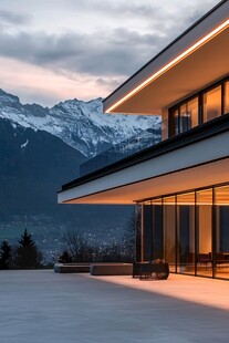 山景旁的现代奢华别墅