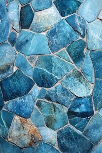 蓝色碎拼石材纹理