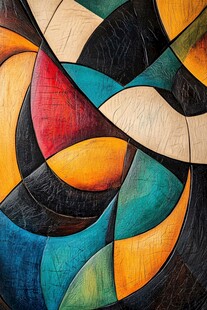 抽象多彩几何图案艺术画