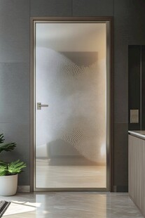 简约磨砂玻璃室内房门