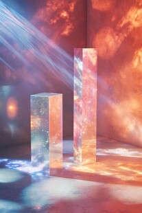 梦幻水晶柱光影艺术场景
