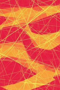 红色橙黄交织抽象线条图案