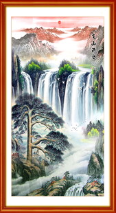 竖幅山水画
