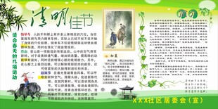 清明佳节宣传栏