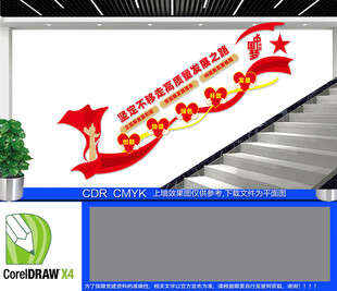 楼梯党建文化墙展示
