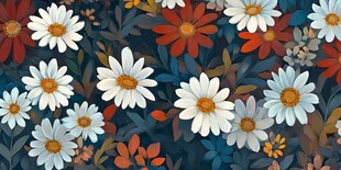 缤纷花卉图案 清新又浪漫