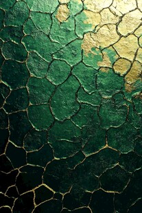 绿金相间裂纹纹理背景