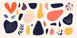 多彩几何形状装饰图案