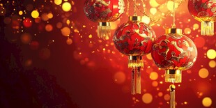 喜庆红灯笼 洋溢节日氛围