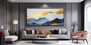 现代简约风客厅装饰画搭配